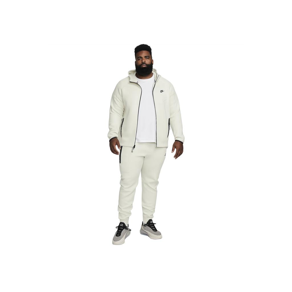 Nike Sportswear Tech Fleece Windrunner Full Zip Hoodie Sea Glass/Black Men Tops Cream FB7921-020
