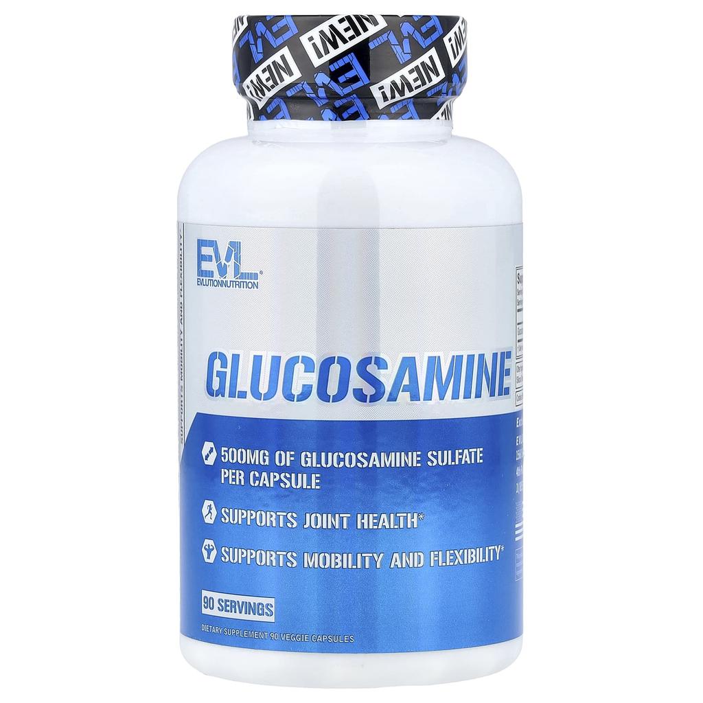 EVLution Nutrition Glucosamine, 500mg, 90 Veggie Capsules