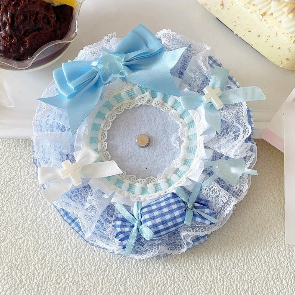 Lace Magnetic Anime Badge Holder Rose Ornate Ribbon Badge Flower  Ita Bag Accessories