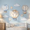 9PCS/SET Watercolor Hot Air Balloon Wall Decor Cartoon Nursery Wall Art Sticker  Baby Room