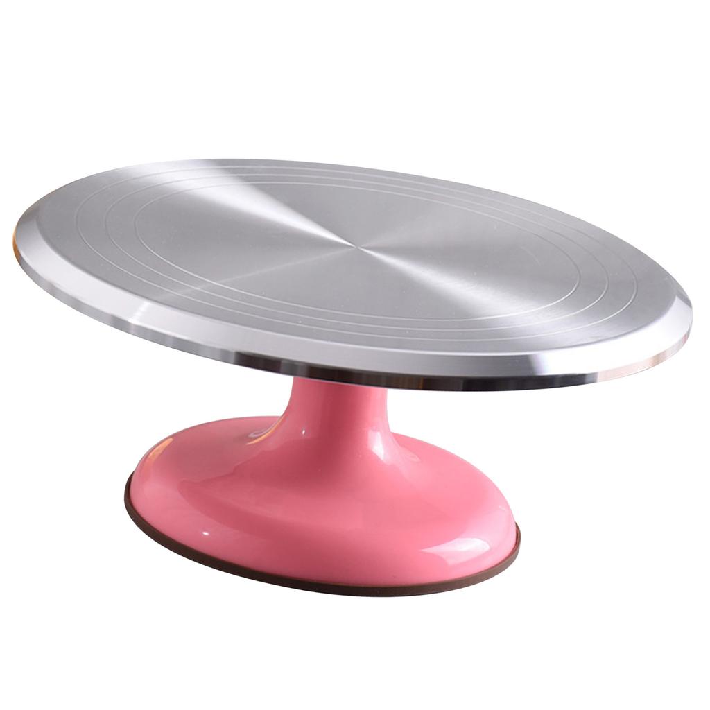 10 Inch Revolving Cake Decorating Stand Professional Aluminum Alloy Cake Turntable for Home Cake Decorating Supplies