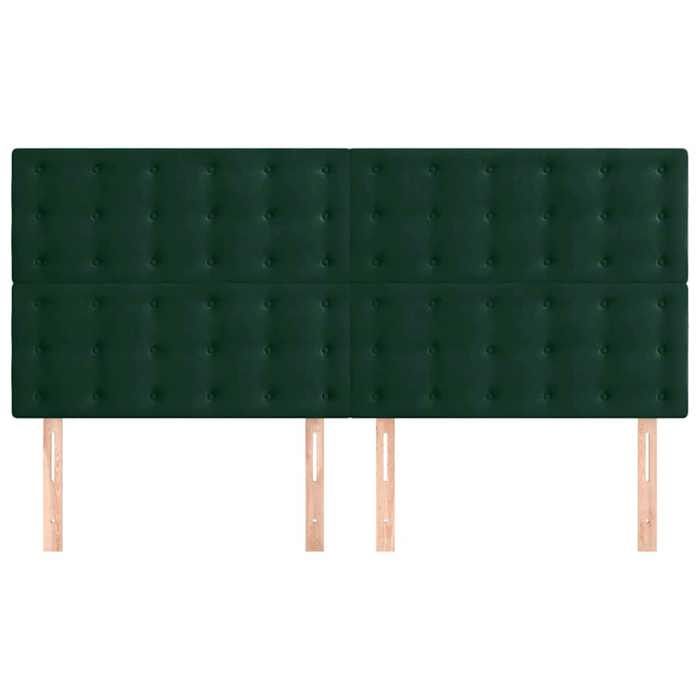 Maison Exclusive - Tête de lit Vert foncé 160x5x118/128 cm Velours