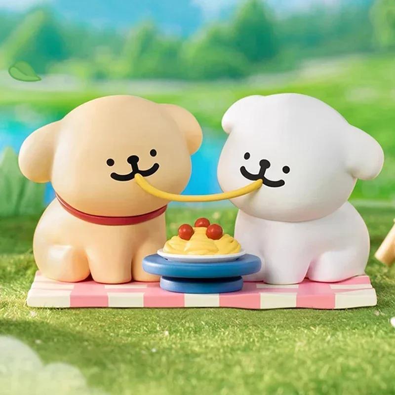 Line Puppy Happy Connect Series Action Figure Maltese Anime Doll Collection Model Ornament Toys Girl Surprise Gift
