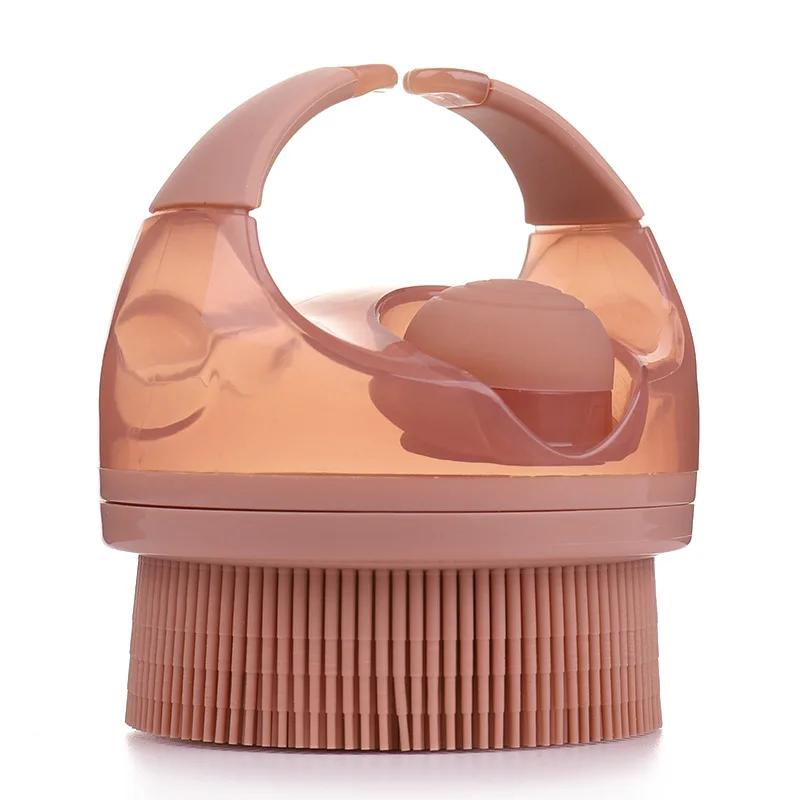 Silicone Bath Brush Soft Massage Brush Silicone Body Shower Scrubber with Soap Dispenser Soft Bristles Bath Massage Body Brush