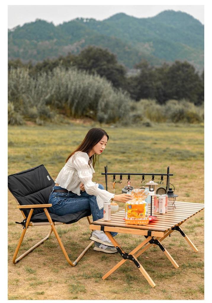 Mountain Outdoor Double Camping Chair with 600D Oxford Cushion - Soft, Comfortable, and Thick Silk Cotton Filling.