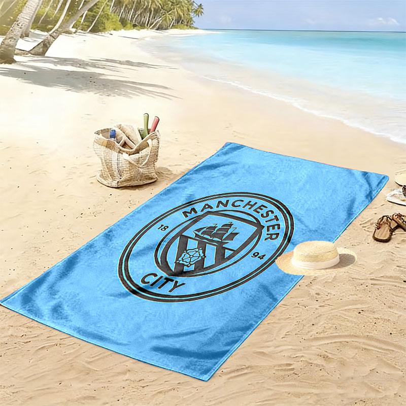 Loud MCFC Chants Print Beach Towel, Large Soft Quick Dry Towel for Beach Camping Swimming