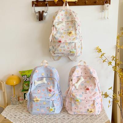 High Value Cute Cartoon Backpack Junior High School Girl High School Student Schoolbag Cute Leisure Travel Light Backpack
