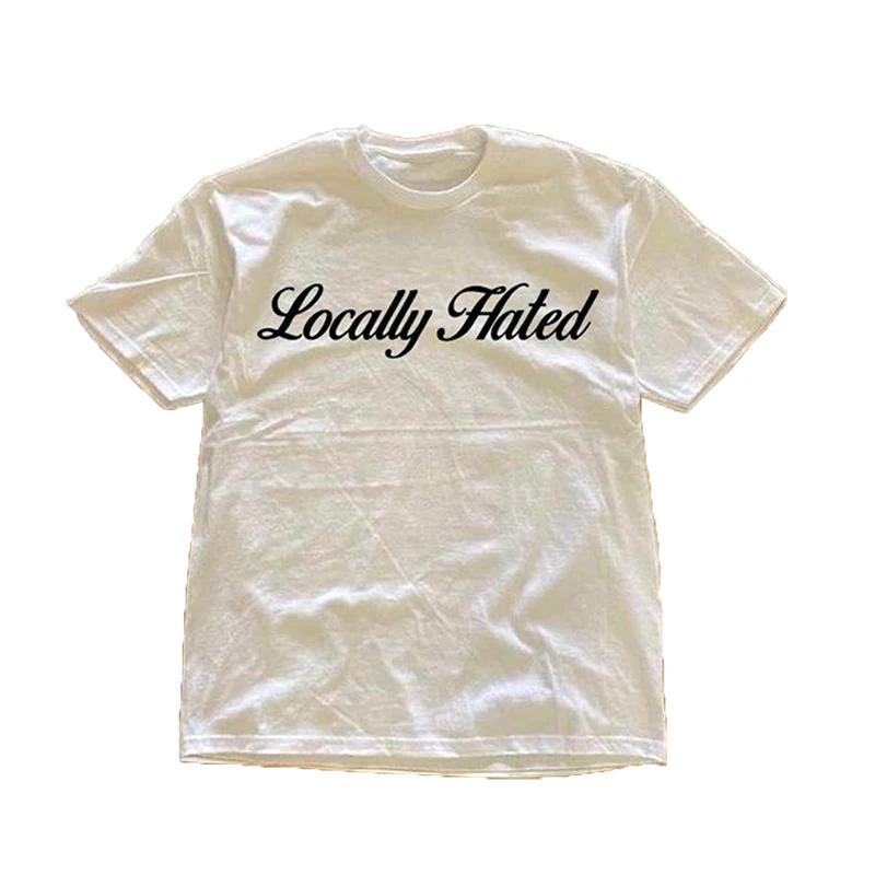 Y2K Cotton T-shirt Harajuku Letter Print Punk Tee Hip Hop Streetwear O-Neck Short Sleeve T-shirt Rock Goth Vintage Casual Tops