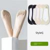 5Pairs Solid Color Invisible Tabi Socks Mesh Non-slip Toe Socks Boat Socks Set Women  Girls