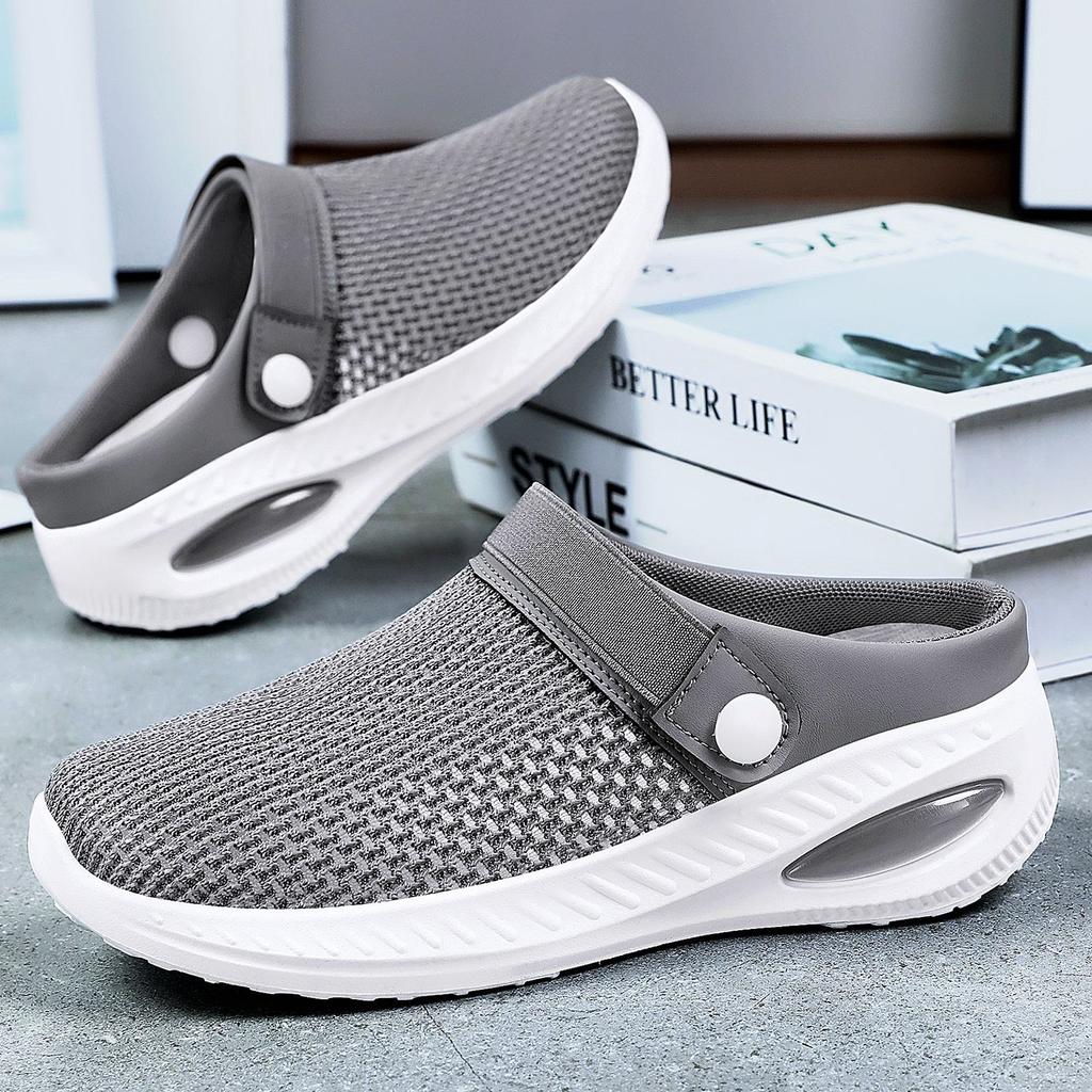 Shoes Women's shoes Versatile half tray breathable outside slippers fashionable mother shoes bag head light casual shoes