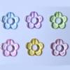 Colored Perforated Beads Hollow Flowers-Shaped Pendant DIY Clothing Accessories Earrings Hairpin Phone Shells Material