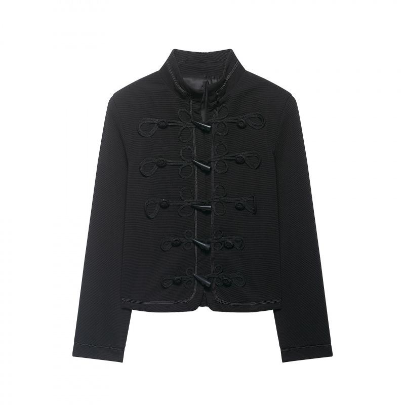 European and American style, new women's clothing, fashionable, versatile, cross-border temperament single-breasted short jacket