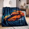 1pc Racing Flames Lightweight Flannel Blanket, Comfortable and Warm Blanket, for Office and Camping Sofa Bed, Livingroom049