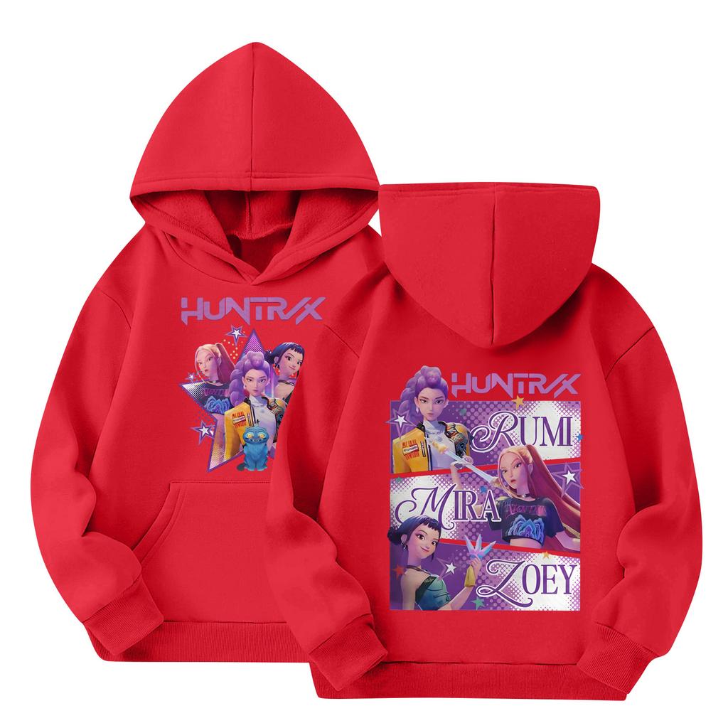 Kinder Freizeit Rundhals Bedruckter Pullover Langarm Kapuzen-Sweatshirt Oberteil
