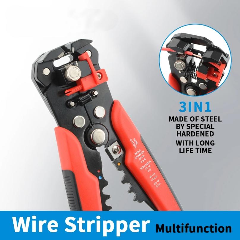 Crimper Cable Cutter Terminal Hand Tool Adjustable Automatic Wire Stripper Multifunctional striping Crimping Pliers