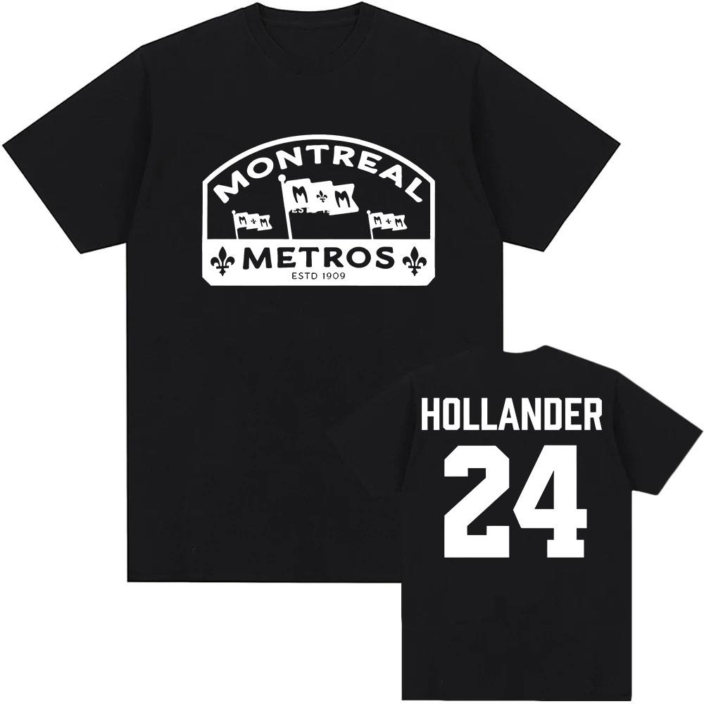 Shane Hollander 24 Montreal Metros Tee TV Heated Rivalry Graphic Print T-shirt Cotton Loose Women/Men Tshirts Print Clothing