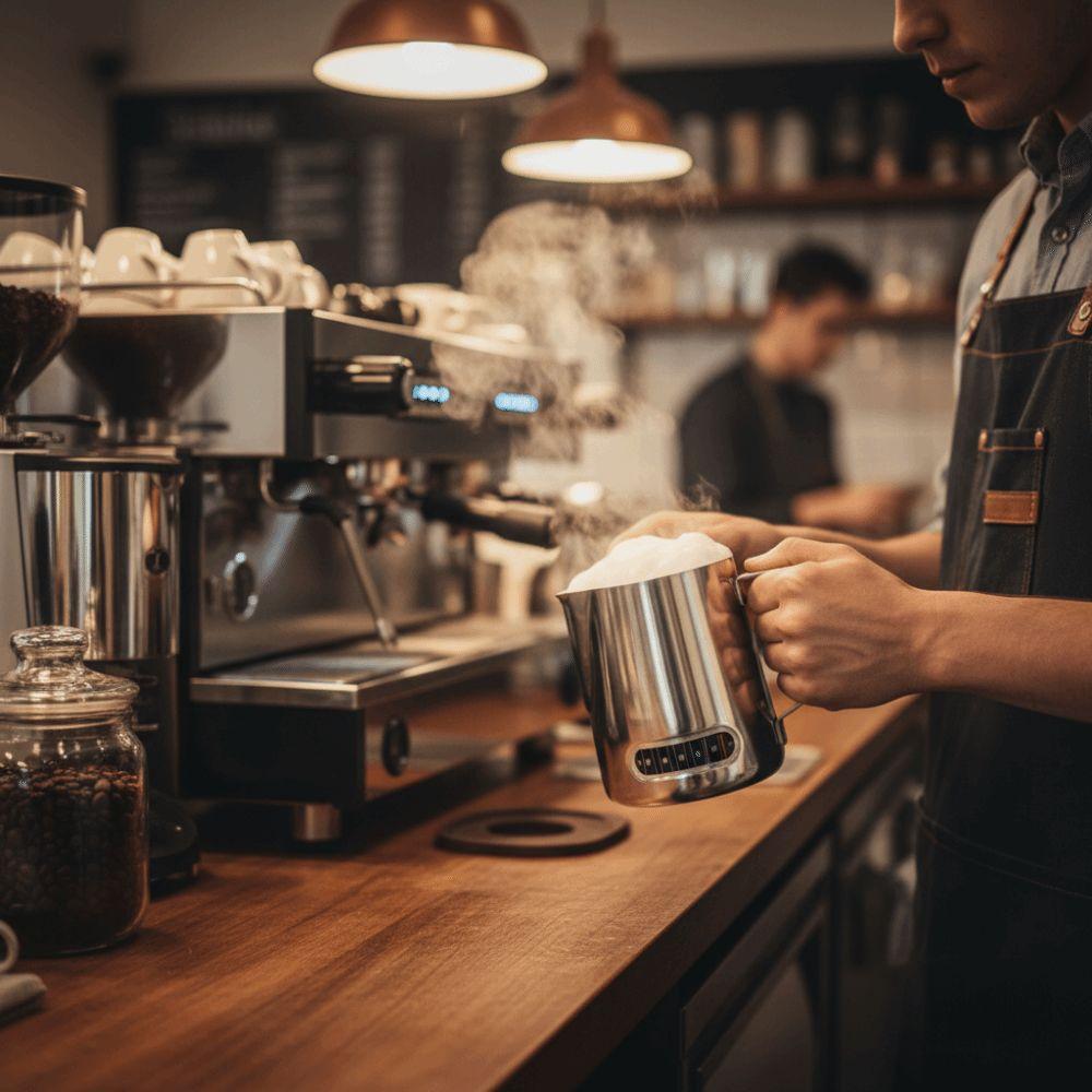 Temperature Sensing Latte Art Cup Accurate Scale Milk Frother Jug Latte Art Jug  Barista Use