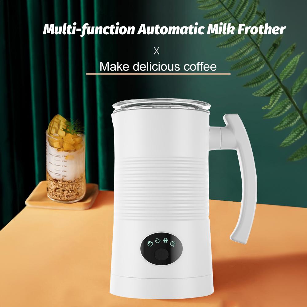 Milk Frother 4 In 1 Hot/Cold Foam Maker 400W Stainless Steel Non-Stick Interior 11.84oz/350ml
