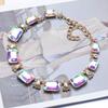 Fashion Pop Red Glass Exaggerated Necklace Jewelry Gift Accessories Female Clavicle Chain