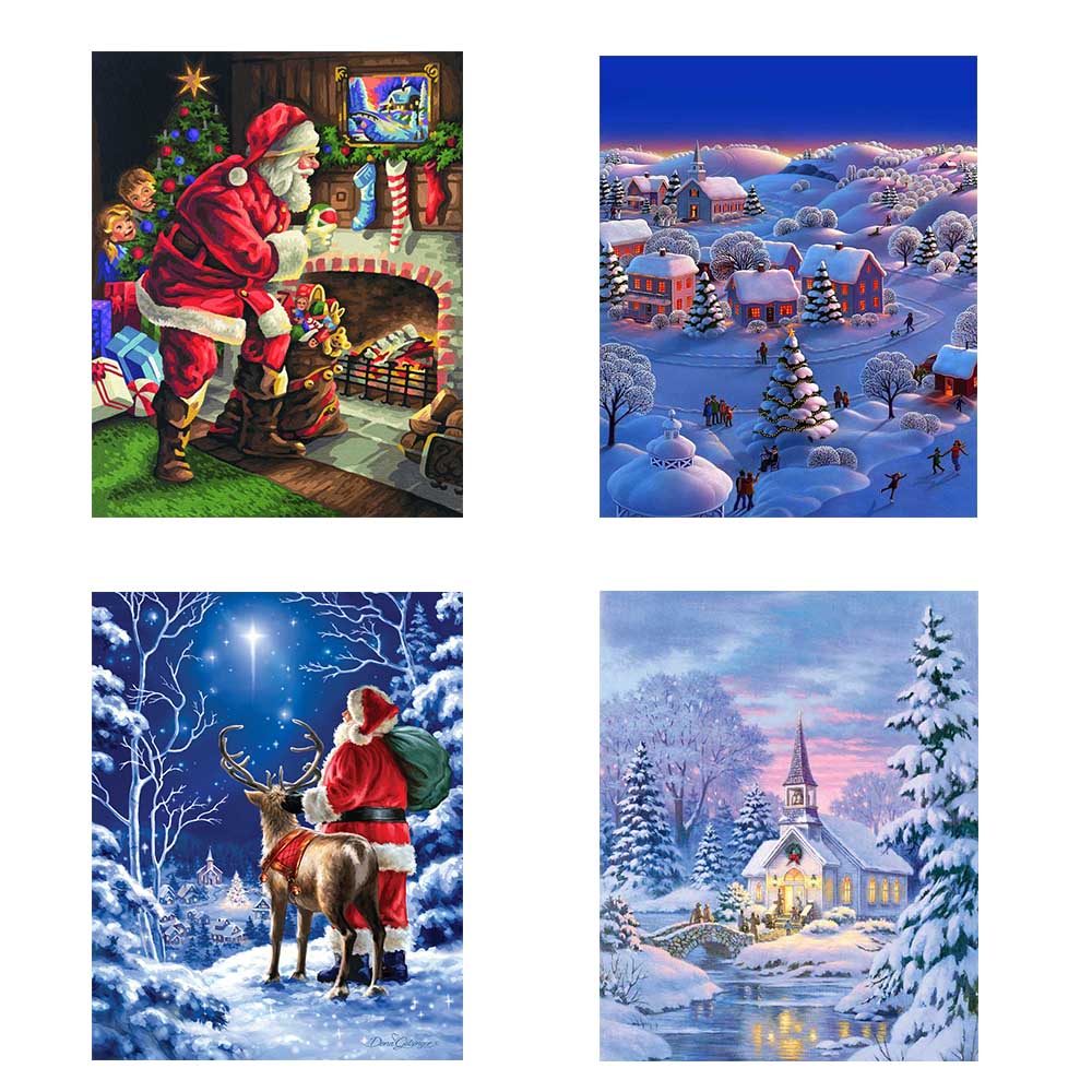 

Рождественский снег, декоративная картина, настенный художественный постер, картина Санта-Клауса, Рождественская елка, холст, картина для гостиной, домашний декор