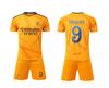 24-25 Royal M Away Orange No. 9 Club Football Jersey Children'S Clothing Adult Set Size 14-3Xl