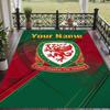 Custom Text Printed Rug Wales Rugby Non Slip Floor Carpet For Home Room Decor