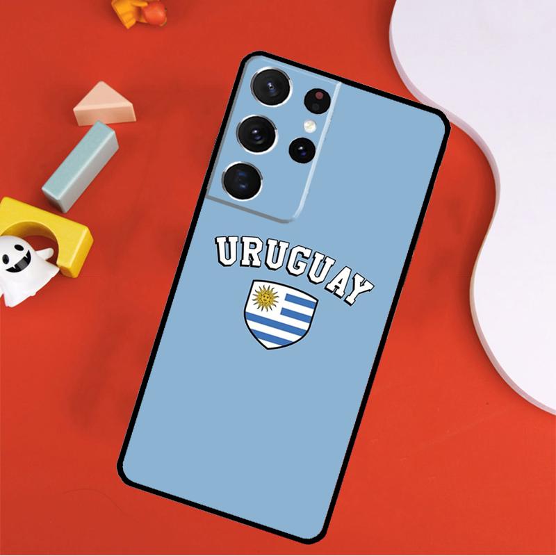 Uruguay Flag Phone Case For Samsung Galaxy S25 Ultra S9 S10 S20 FE S21 S22 S23 S24 Plus S24 Ultra Cover