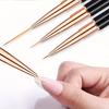 5Pcs Double-Ended Nail Art Brushes Liner Detail Thin Brushes Nail Drawing Pen 3D Nail Art Decorations At Home DIY Manic