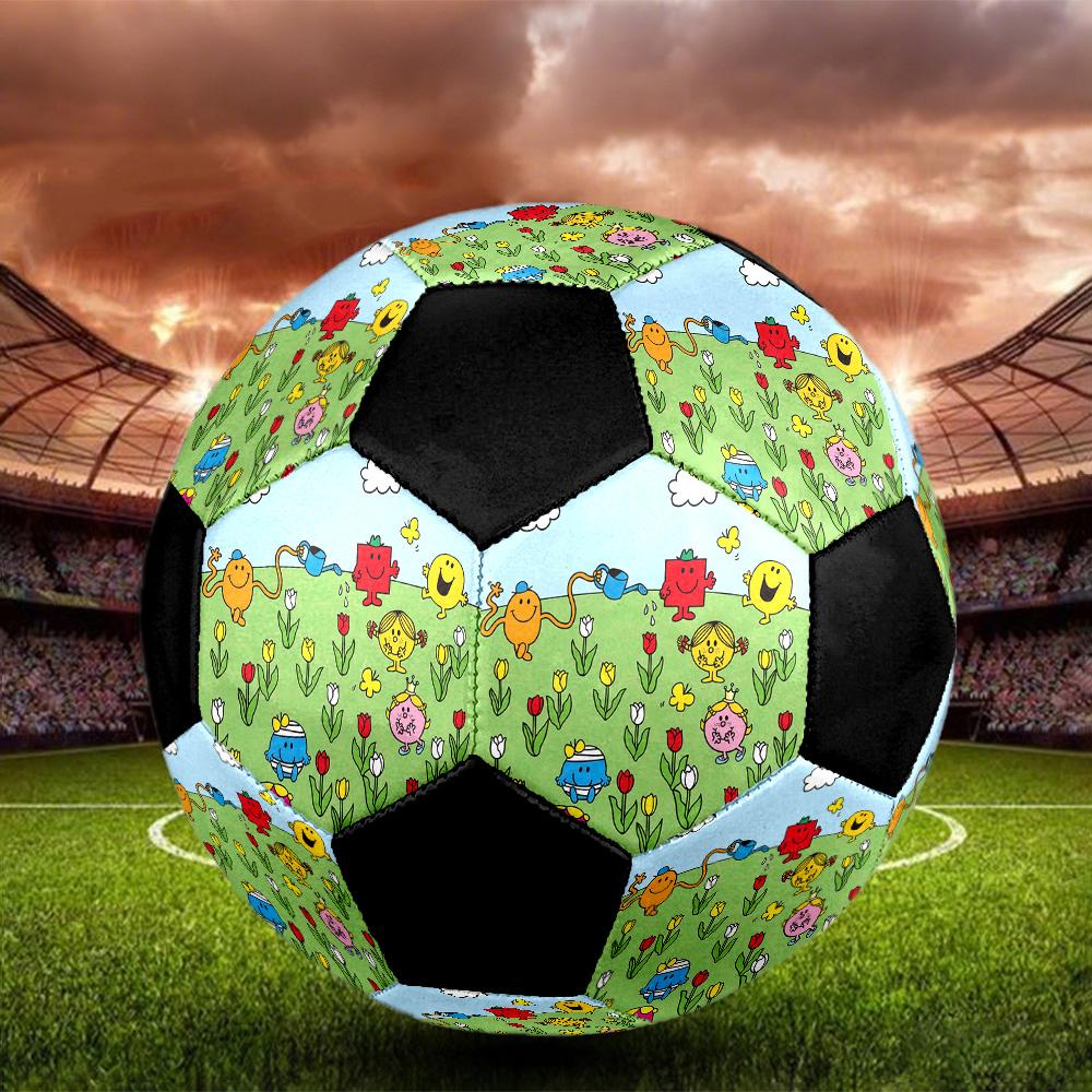 Mr. Men and Little Miss Soccer Ball Colorful All Ages Machine Stitched PVC Competition Ready Durable High-Bounce.SIZE5