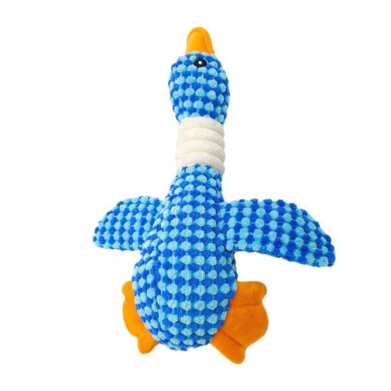 Dog Teething Toy Wild Goose Chew Toy Mental Stimulation Dog Toy with Built-In Squeaker Tough Fabric Puppy Teething Relief Toy