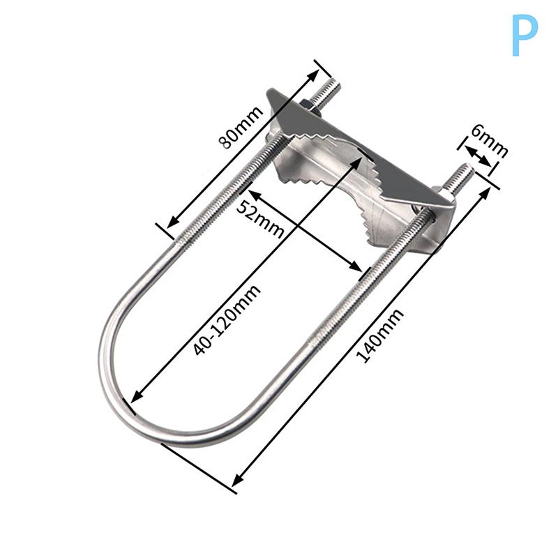 For TV,CB,Ham Double Antenna Mast Clamp V Jaw Block With M6 U Bolts Heavy Duty Anti-Rust Mast To Mast Mount Bracket Kit