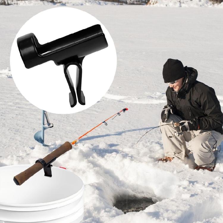 4pcs Easy Installation Bucket Fishing Rod Holder Ice Fishing Bucket Rod Holder Fishing Accessories Rod Fixing Bracket