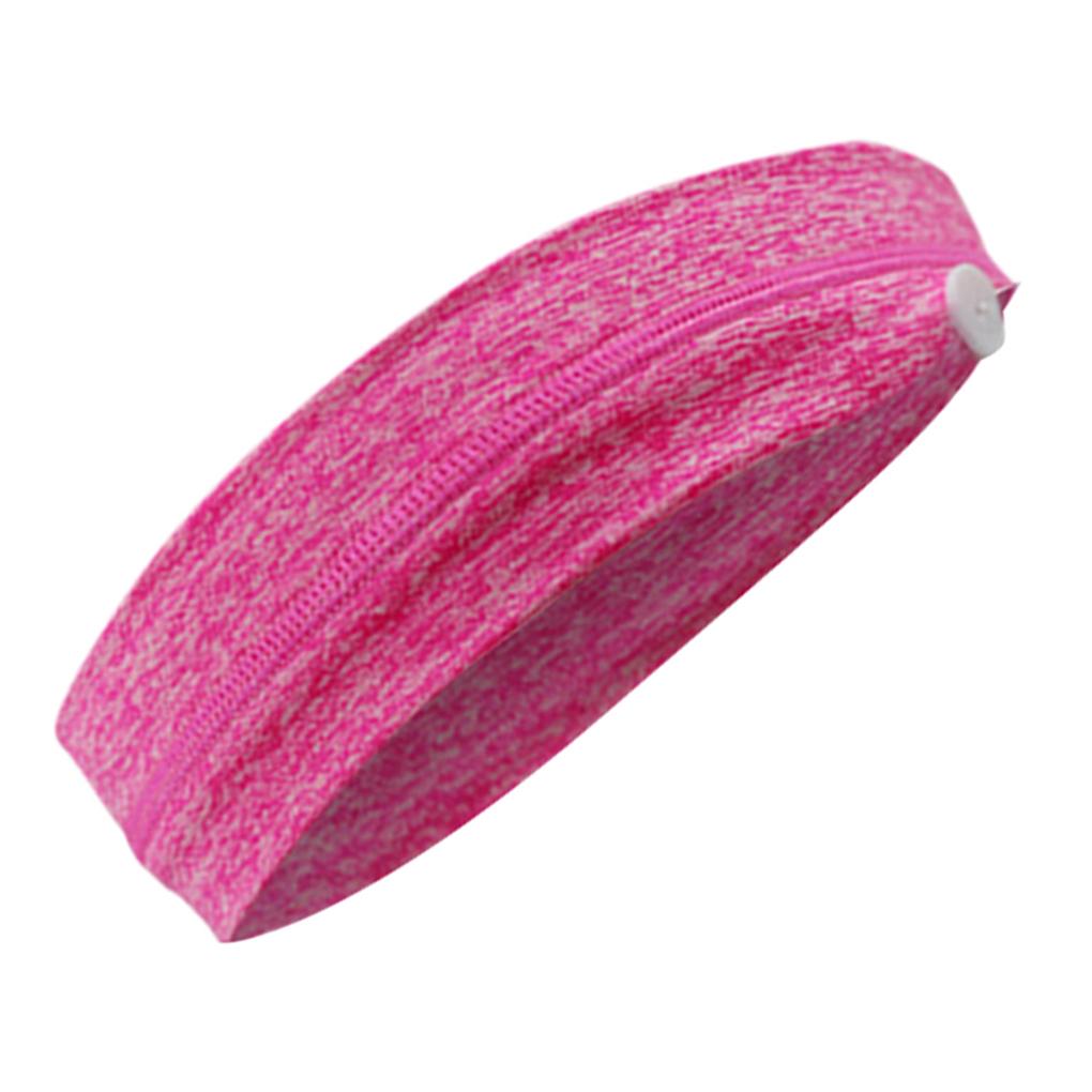 Outdoor Sports Headband with Buttons Women Men Running Jogging Knitted Elastic Hairband