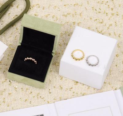 New 2023 Trend Top Quality Hot Sale Famous Brand Anniversary Gifts Party Jewelry Rings For Women Europe Luxury Round Beads Ring