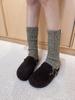 2025 Autumn/Winter Wool Blend Mid-Calf Socks - Nordic & Korean Style, Fair Isle Pattern, Warm.