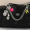 Cat Charm Bag Pendant With Feather Keychain For Fashion Accessories