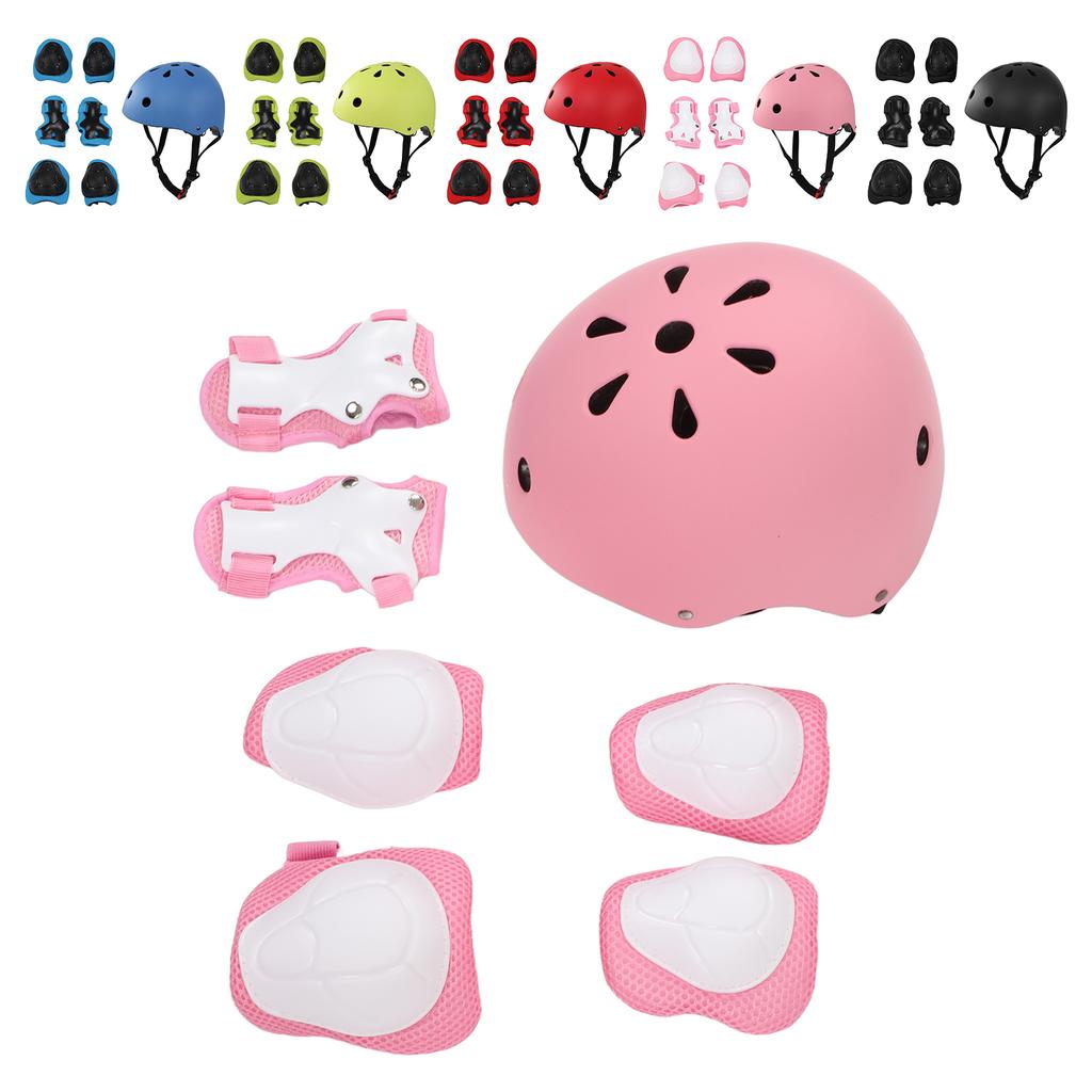 /set Children Safety Helmet Knee Elbow Pad Sets Breathable Riding Skating Protective Gear Set Children Sports Accessories