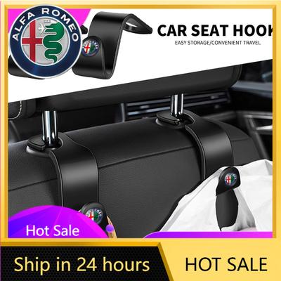 Pegatinas para Coche para Alfa Romeo Ganchos para Asiento de Coche Soporte de Almacenamiento para Asiento Trasero Accesorios para Alfa Romeo Spider Giulia Giulietta 147 156 1