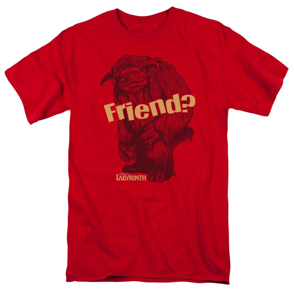 Labyrinth Ludo Friend T Shirt Mens Licensed Classic Movie Tee Red L