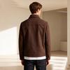 Men's Wool Coat: Single-Breasted Solid Color Autumn/Winter Fashionable Jacket