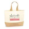 Cabas en jute - PLANETEE - Archiviste en Vacances - Multicolore - Jute naturel - Imprimé en France