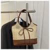 Large Capacity Straw Shoulder Bag Elegant Women's Handbag Korean Weaving Tote Bag  Beach