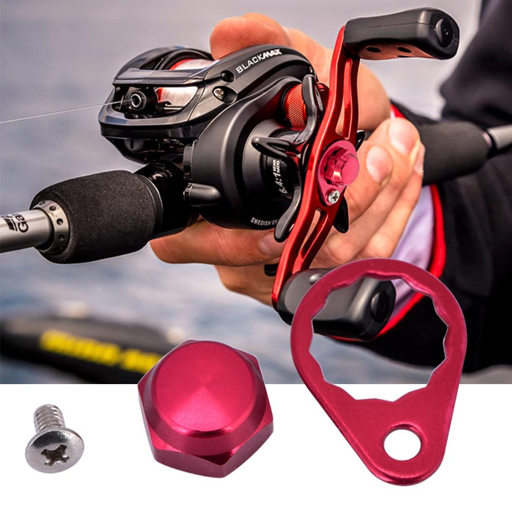 Fishing Reel LeftRight Handle Locking Plate Screw Nut Cap DIY Accessory