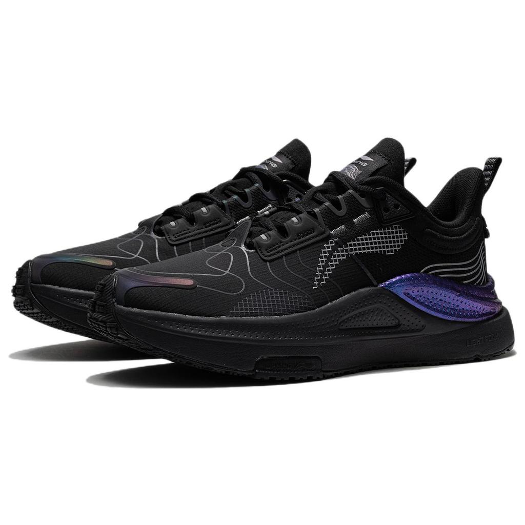 New LiNing Spark Rebound Lightweight Low Top Sports Casual Shoes Men's Black AGLS003-3