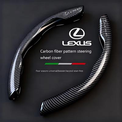 For LS LC RZ IS350 ES300 GS350 CT200h GX460 LX570 RX500h NX300 UX260 LBX Car Anti-Slip Carbon Fiber Steering Wheel Cover