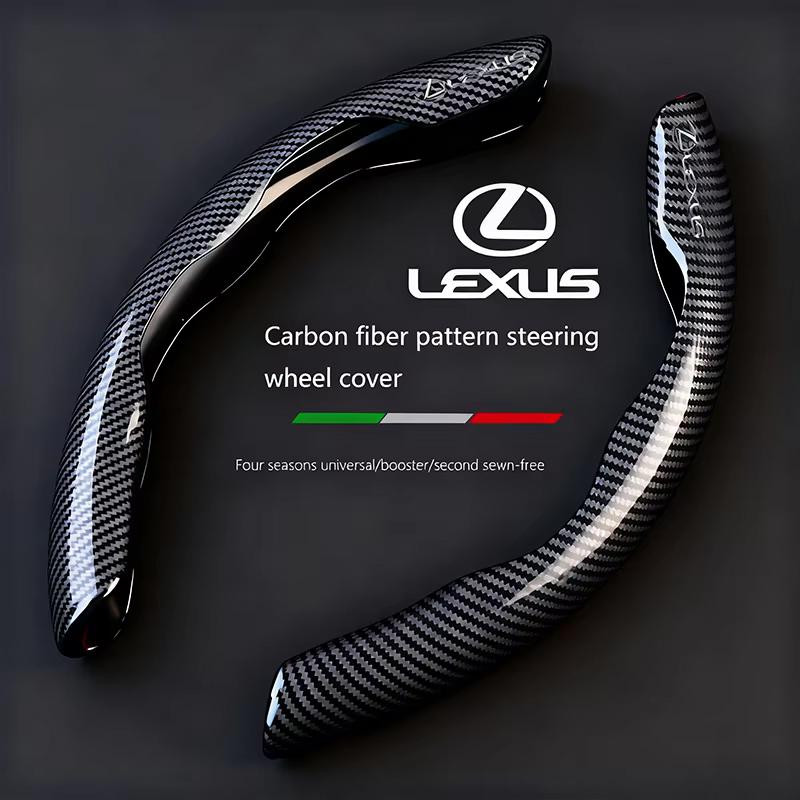 Pro Lexus LS LC RZ IS350 ES300 GS350 CT200h GX460 LX570 RX500h NX300 UX260 LBX Auto Protiskluzový Potah Volantu z Uhlíkových Vláken