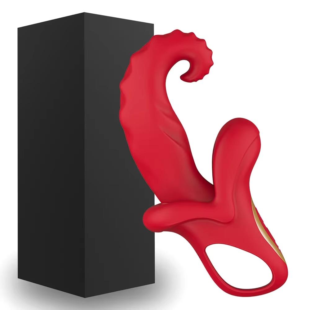 6 IN 1 Powerful Tongue Licking Vibrator Clitoral Stimulator Wearable Panties Vibrating Nipple Vagina Massager Adult Sex Toys Insert Dildo Masturbator