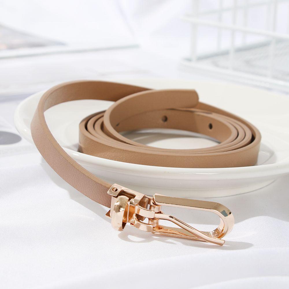 Girls Sweater Candy Color Dress Strap Thin Skinny Waistband Faux Leather Belts Adjustable Belt