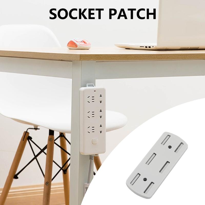 10pcs Power Strips Mounts with Strong Adhesive Not Drill Socket Brackets Wall Mounted Power Strips Brackets Simple Installs