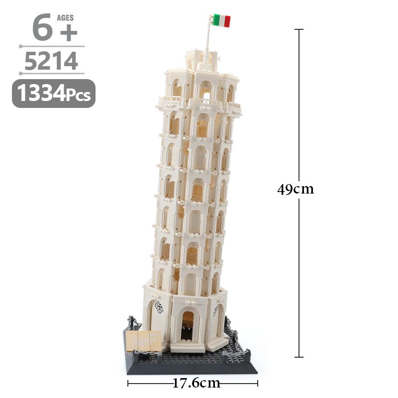 City Architecture Building Blocks Colosseum Taj Mahal Fallingwater Villa New York MOC Creative Model Bricks Adult Toys Gifts